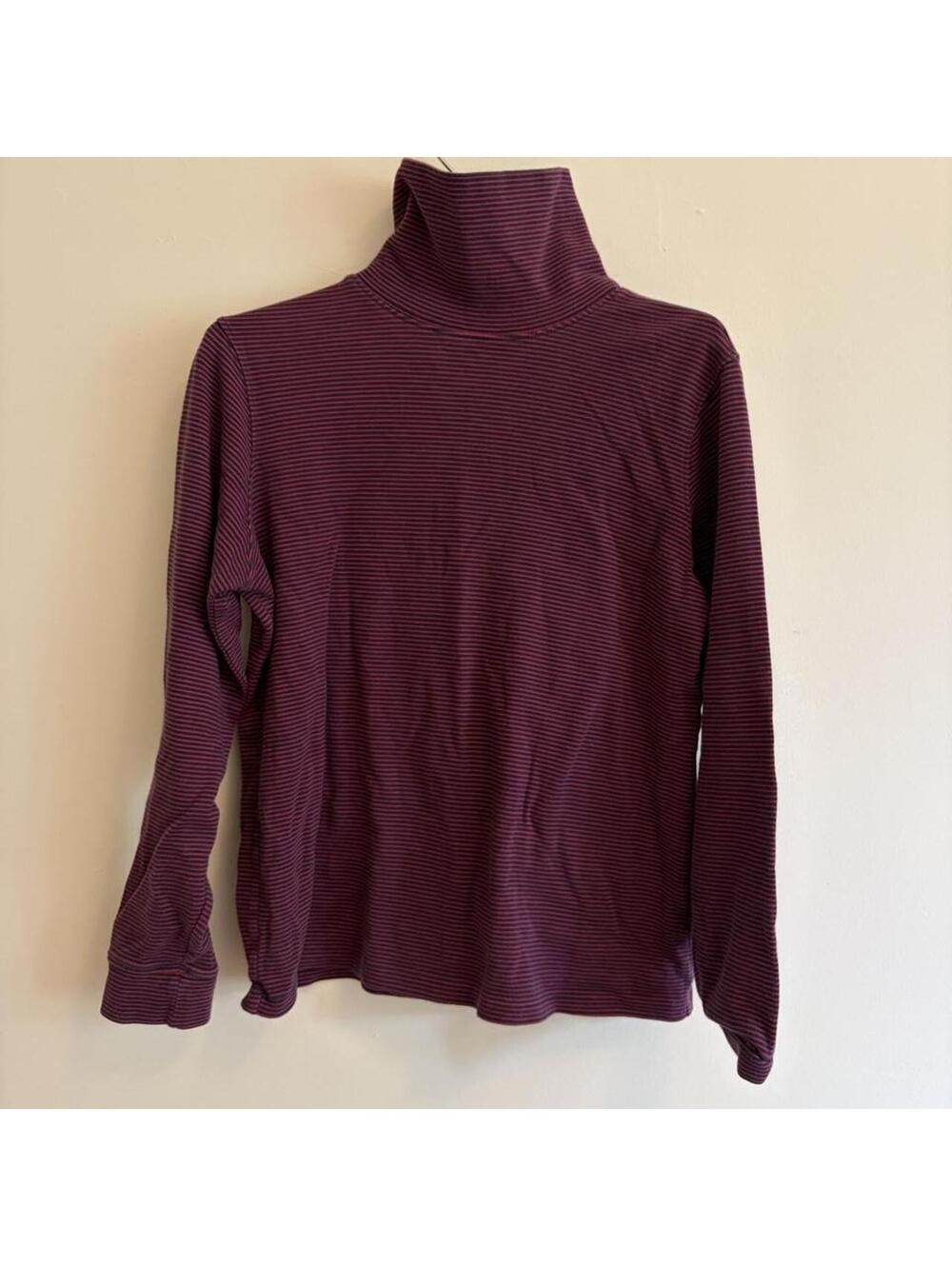 L.L.Bean Women's Burgundy and Purple Shirt